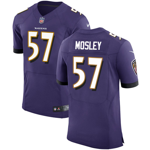 Nike Ravens #57 C.J. Mosley Purple Team Color Men's Stitched NFL Vapor Untouchable Elite Jersey